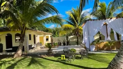 Vista principal de hermosa villa al lado de brisas del llano higuey